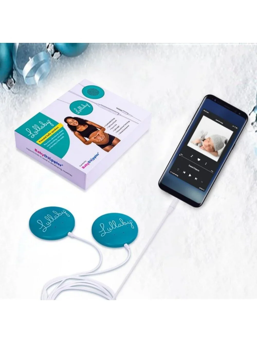 Prenatal Belly Speakers for Pregnancy - Play Soothing Music & Bonding Sounds